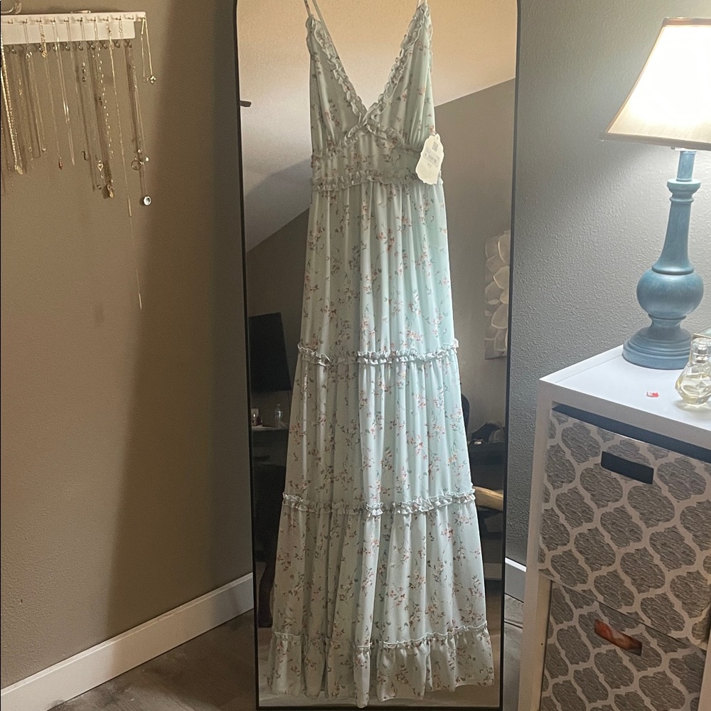 Altar'd State Blue and Pink Floral Dress